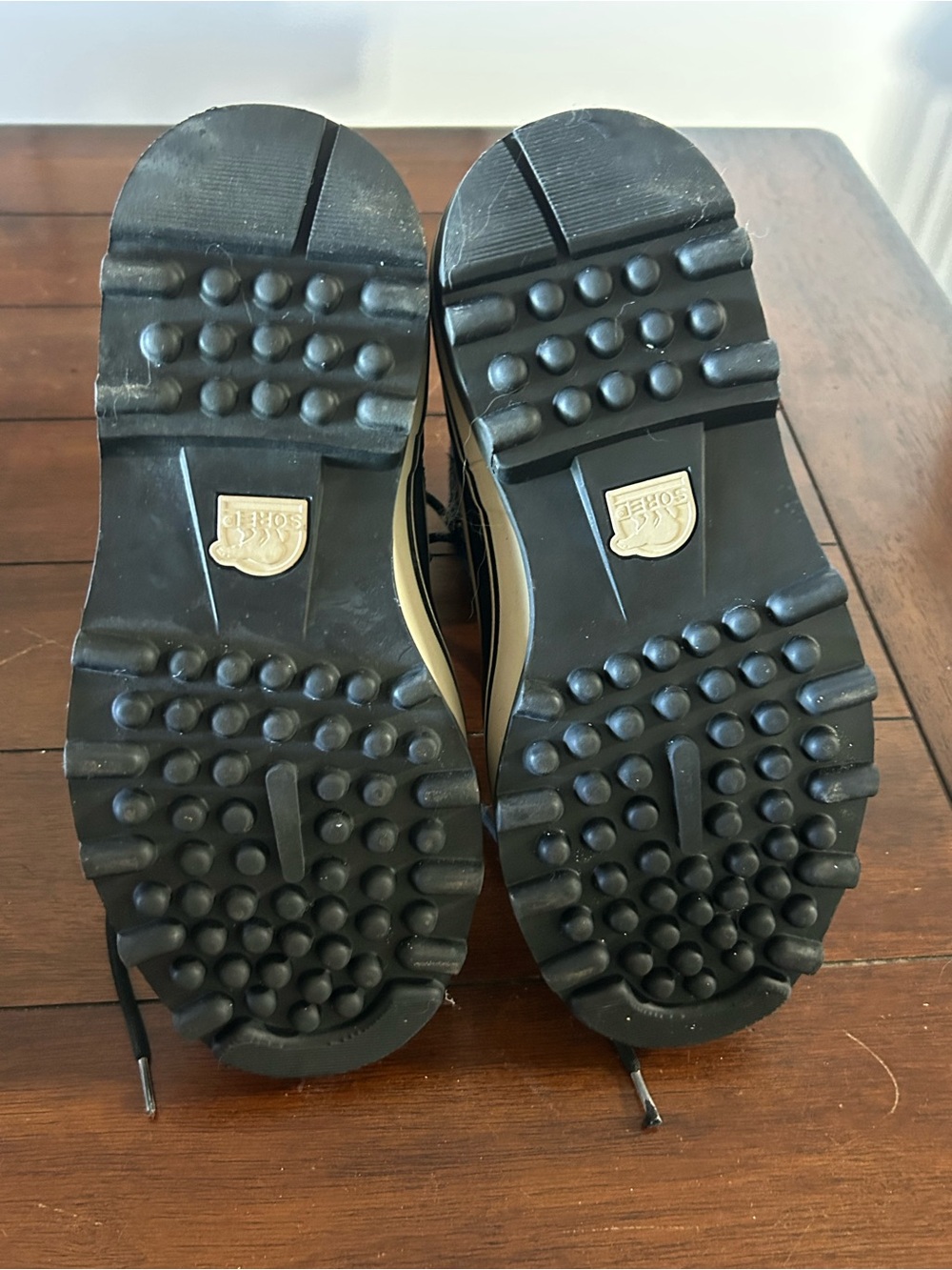 Sorel Black and Cream Caribou Waterproof Women’s Snow Boots - Picture 3 of 5